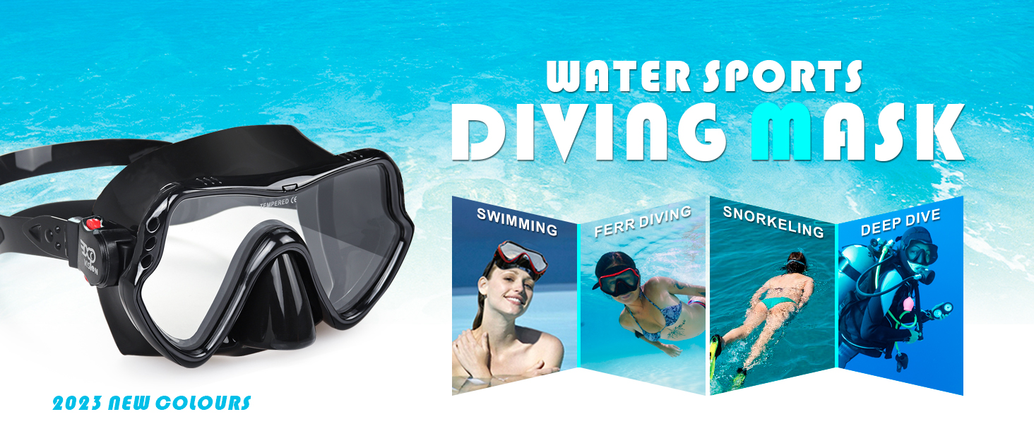 Swim Goggles Adult with Nose Cover, Clear Diving Mask Wide View Swim Mask for Men Women Youth