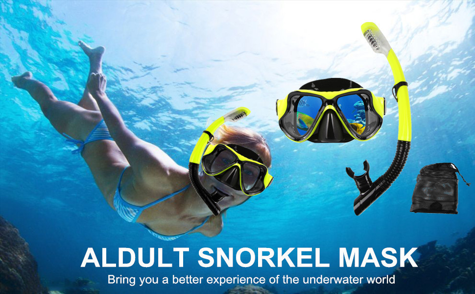aldult snorkel mask set
