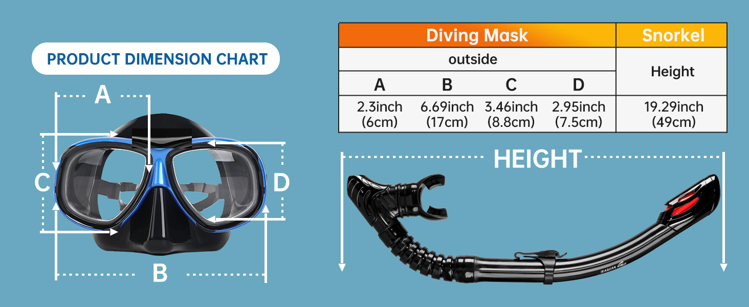Silicone Snorkel Set