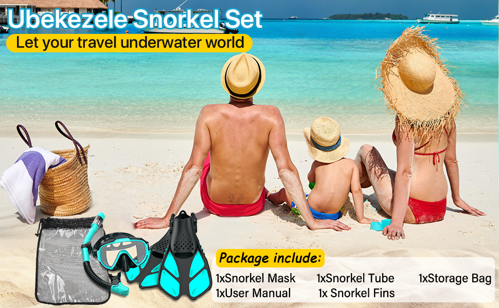 snorkel set for men anti water snorkel set fins