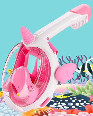 Snorkel Mask for Kids, Full Face Unicorn Snorkeling Gear