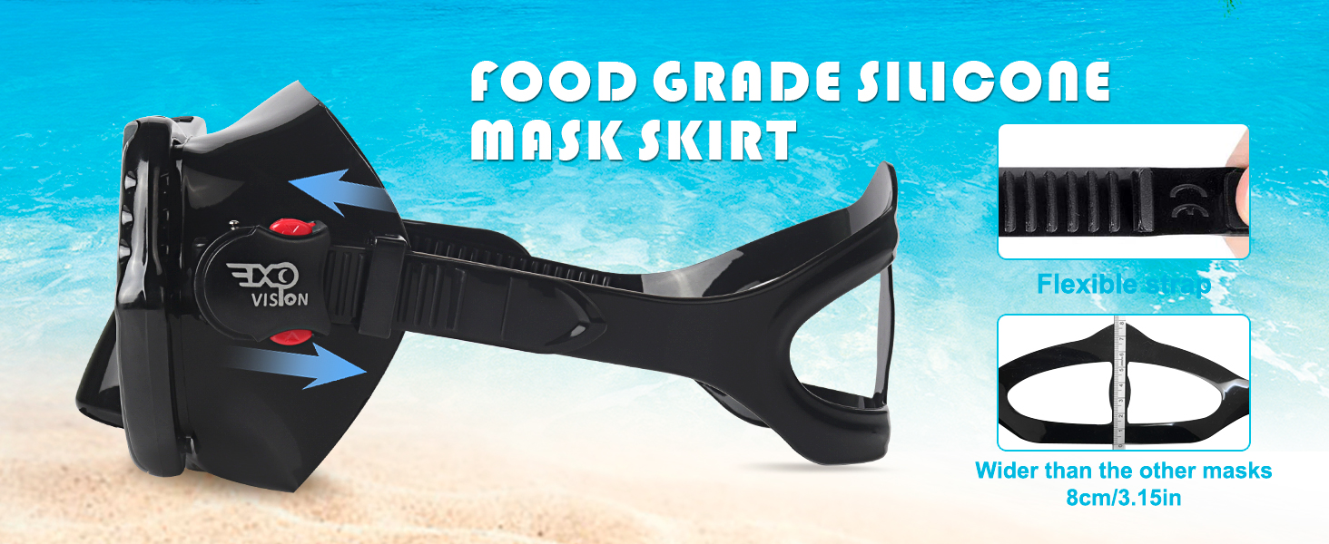 Swim Goggles Adult with Nose Cover, Clear Diving Mask Wide View Swim Mask for Men Women Youth